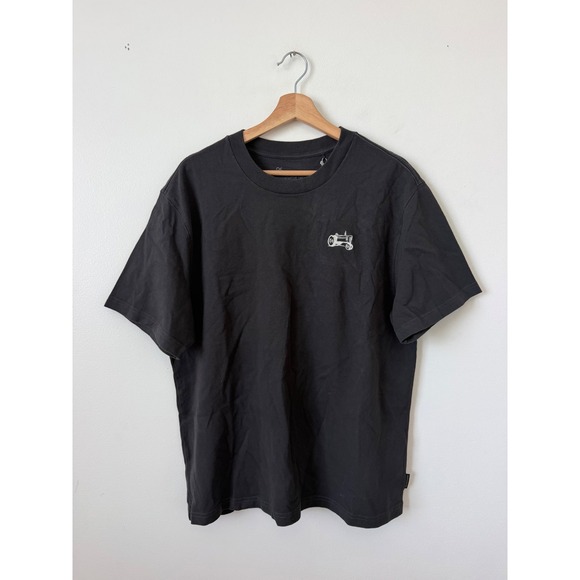 Other - Outerknown The S/S Big Heavy Tee – Black Embroidered Tractor – Men's Large NWT